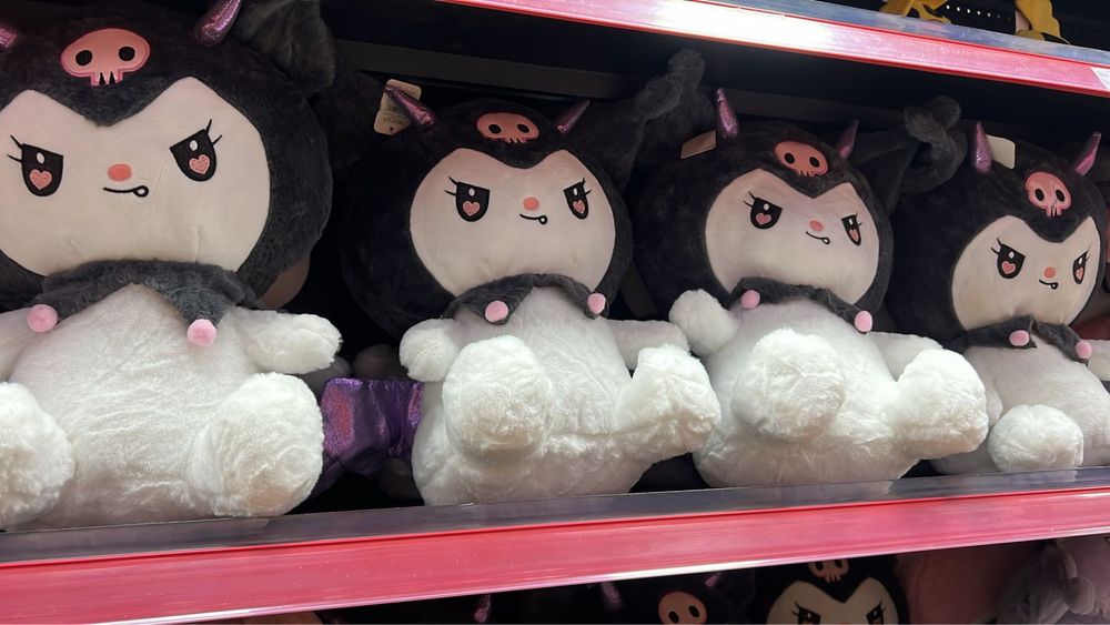 Jucarie de plus Kuromi 50cm, seria Hello Kitty Sanrio, Colectie NOUA