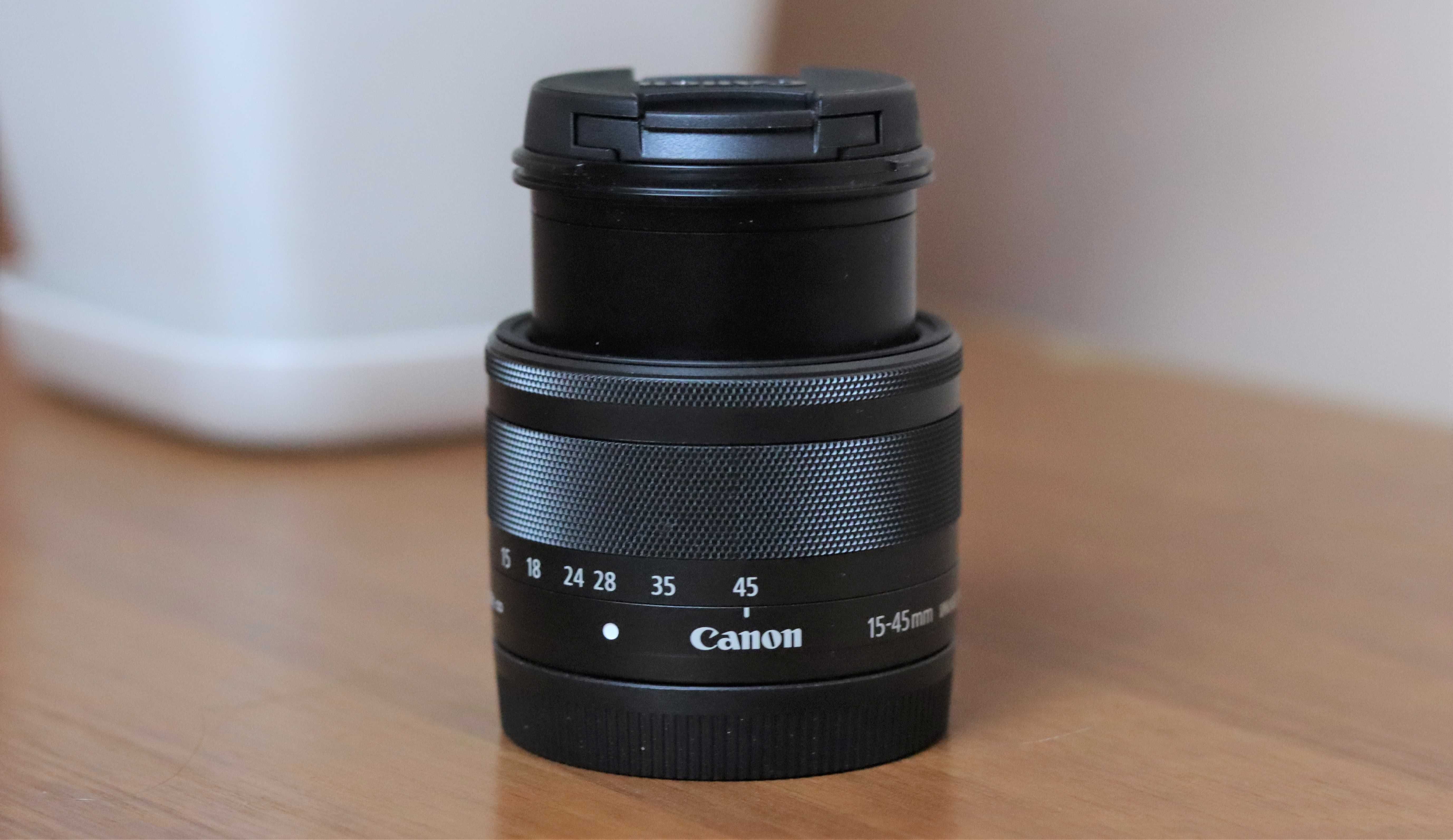 Обектив Canon EF-M 15-45mm + ПОДАРЪК Сенник