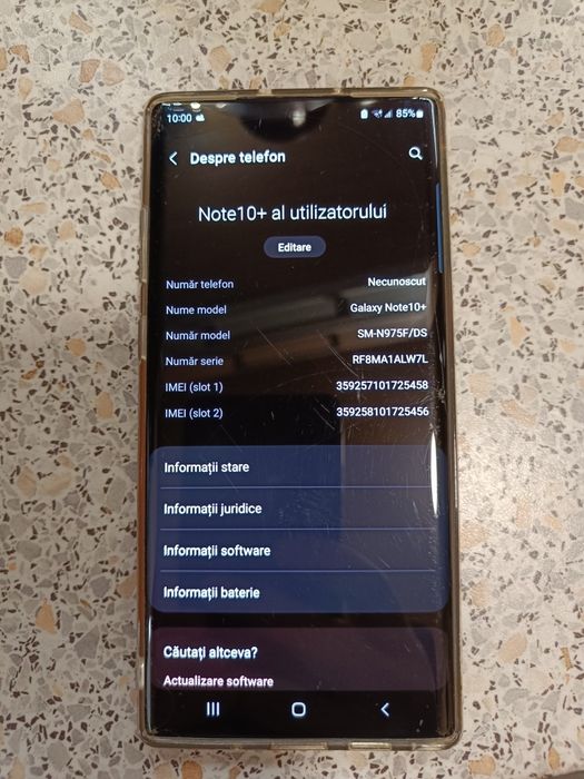 Vând Samsung Note 10 Plus 12 GB RAM și 512 GB memorie internă