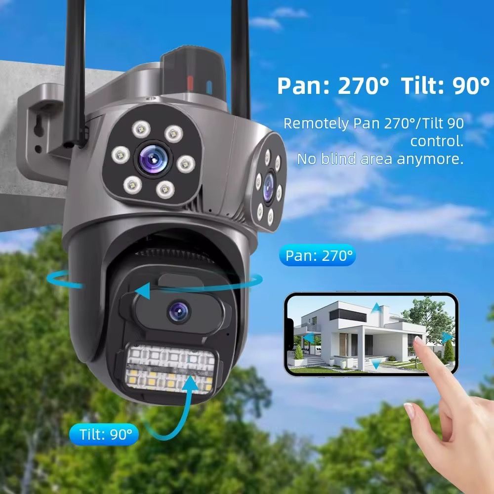 Широкоъгълна Тройна Wifi камера 10mp ICSEE