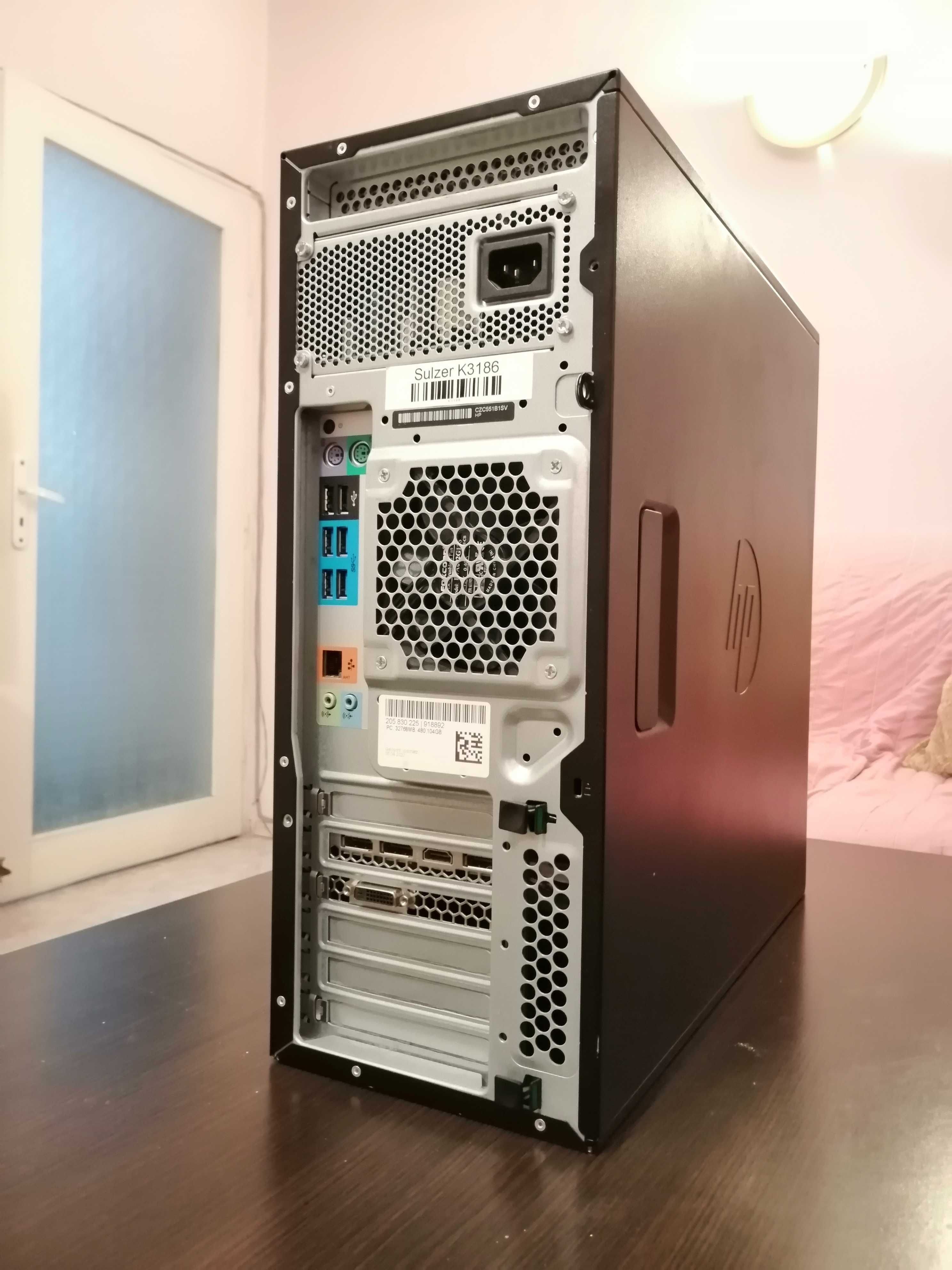 Компютър HP Z440 XeonЕ5-1660v3 DDR4-32GB NVMe-512 Гейм-GTX 1070ti/8GB