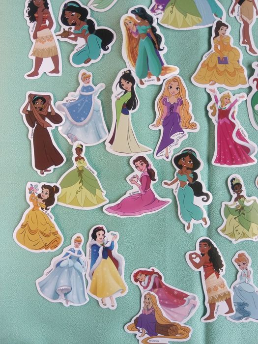 Стикери за момичета, 50 броя, Дисни принцеси