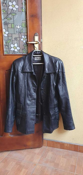 Jachetă vintage de damă, din piele naturală