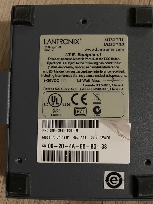 Adaptor serial/RS485 la retea LAN