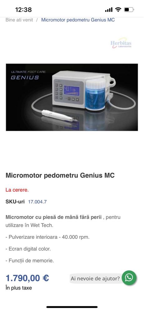 Micromotor pedometru Genius MC