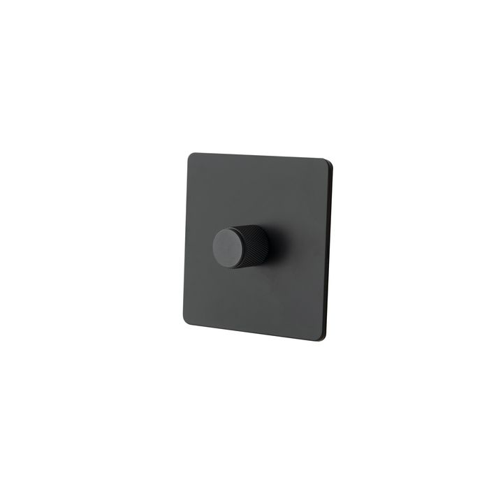 Intrerupator cu variator/dimmer, 1gang, Negru Mat, doza cadou