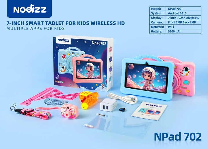 Bolalar plansheti Nodizz Npad 702, 4/128 GB, Детский умные планшет