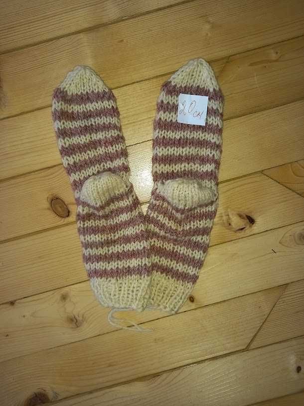 детски ръчно плетени чорапи с 40% мека бебешка вълна