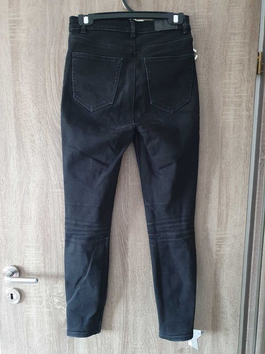 Blugi negri ZARA cu talie inalta, marimea XS,