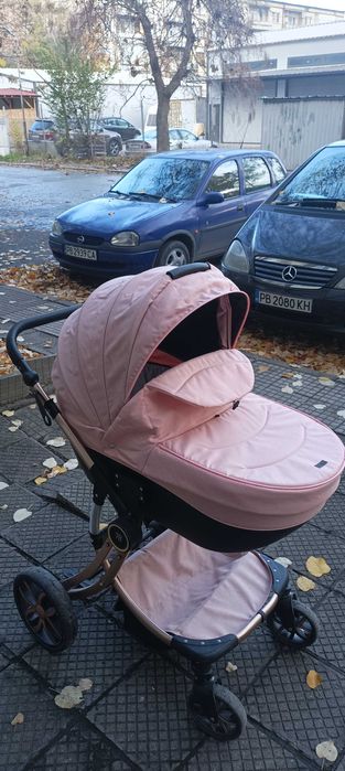 Бебешка количка Moni 2 в 1 - момиче, розова