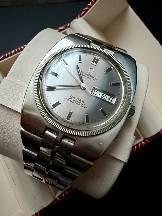 Ceas Omega Constellation Automatic C Line Bezel Aur Alb
