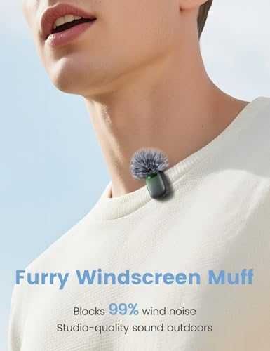 Нов Безжичен мини микрофон USB-C с шумопотискане и кейс 30 часа работа