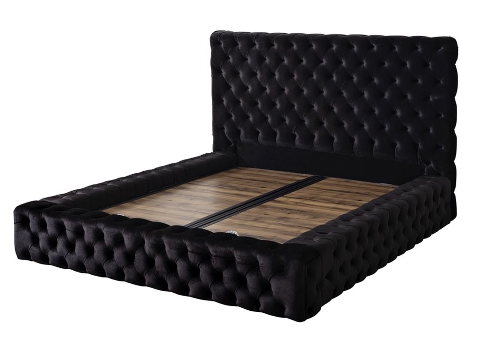 Тапицирано легло Diva Смолисто черно