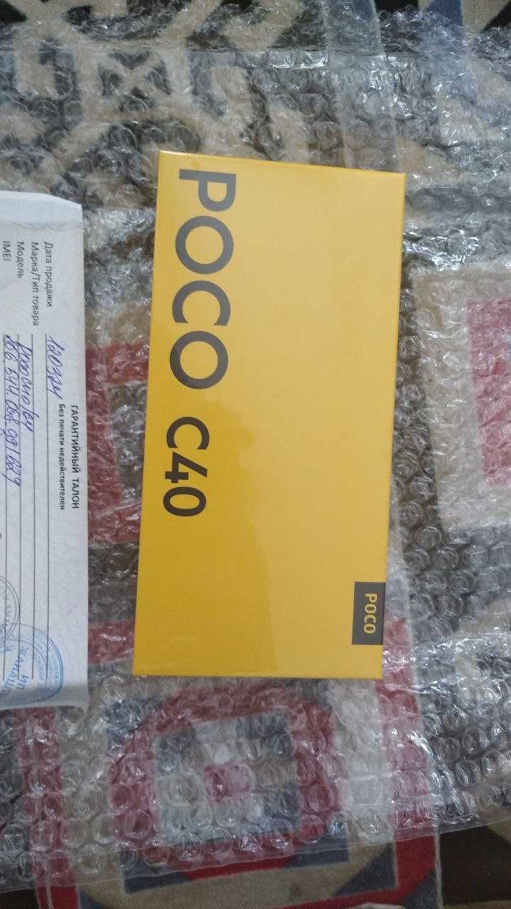 Смартфон Poco C40 4/64GB Power Black новый в упаковке