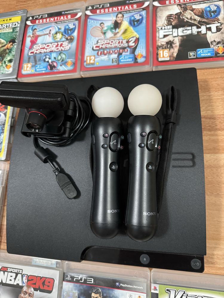 PlayStation3 + Move Controler + Move Camera + игри