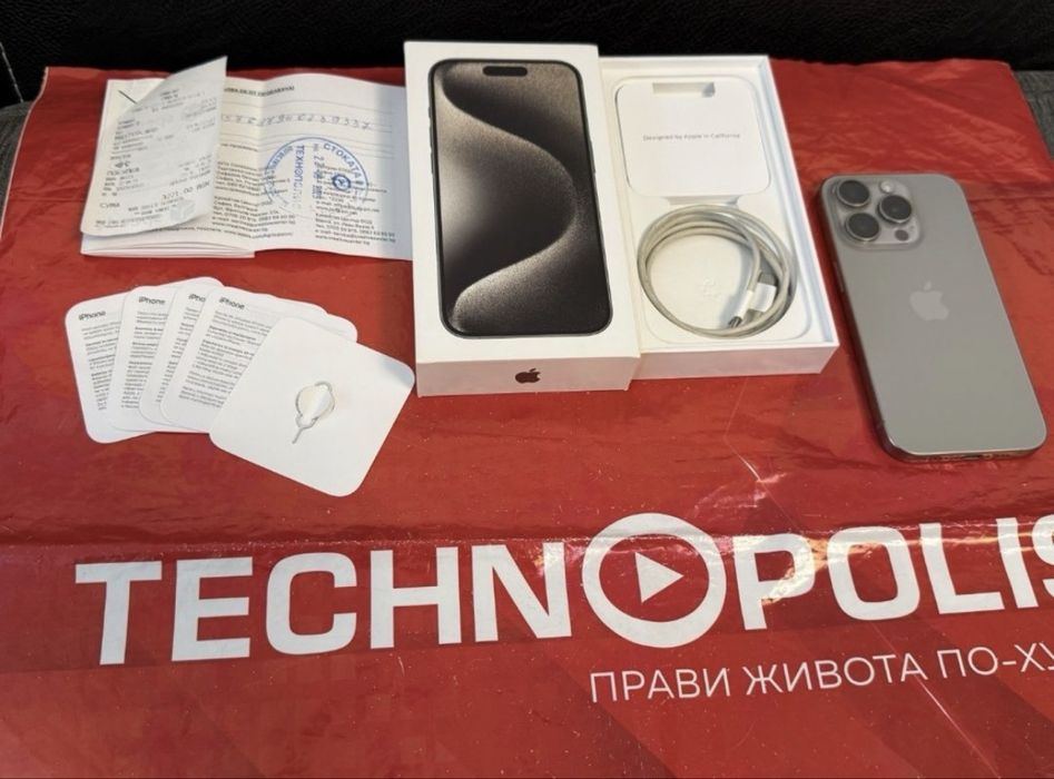 512GB iPhone 15 Pro Technopolis Гаранция до 2025 г. Natural