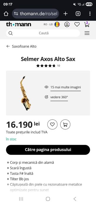 Saxofon Selmer Axos Seles