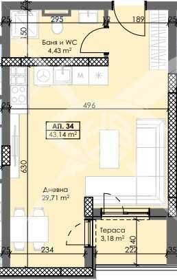Двустаен апартамент Тракия 552-20730