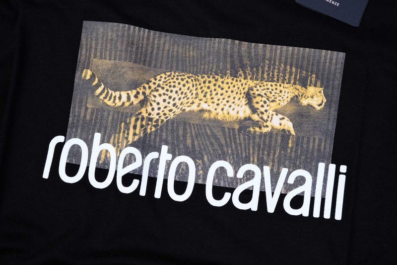 ПРОМО Roberto Cavalli-XL-Оригинална черна тениска