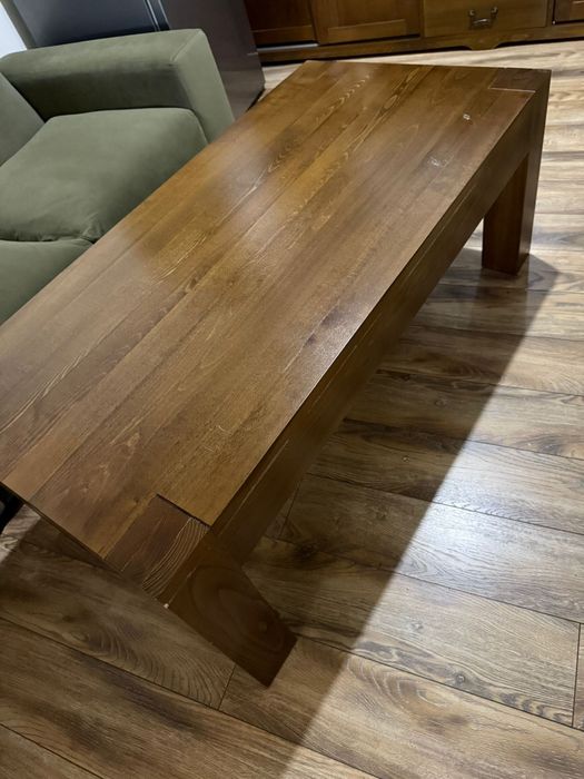 Mobilier complet din lemn masiv de fag + 2 canapele tapitate