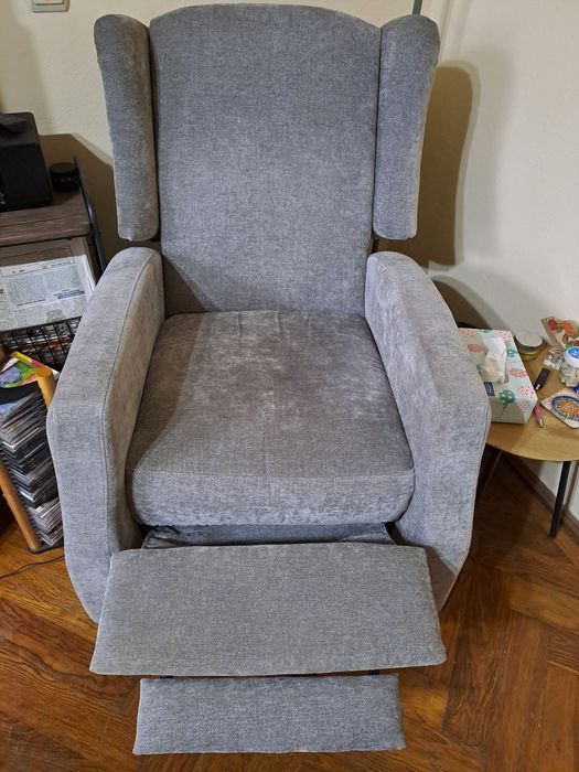 Fotoliu rabatabil,de relaxare,din material textil, Mömax