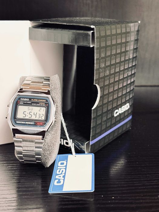 Vintage Casio Ceas Iconic A158WA-1DF cu Film NOU