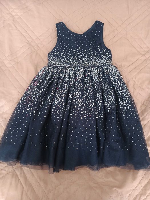 Официална рокля с пайети 98 см