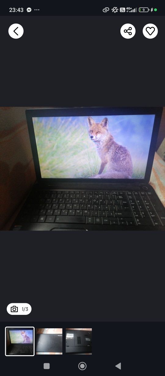 Laptop toshiba windows 10
