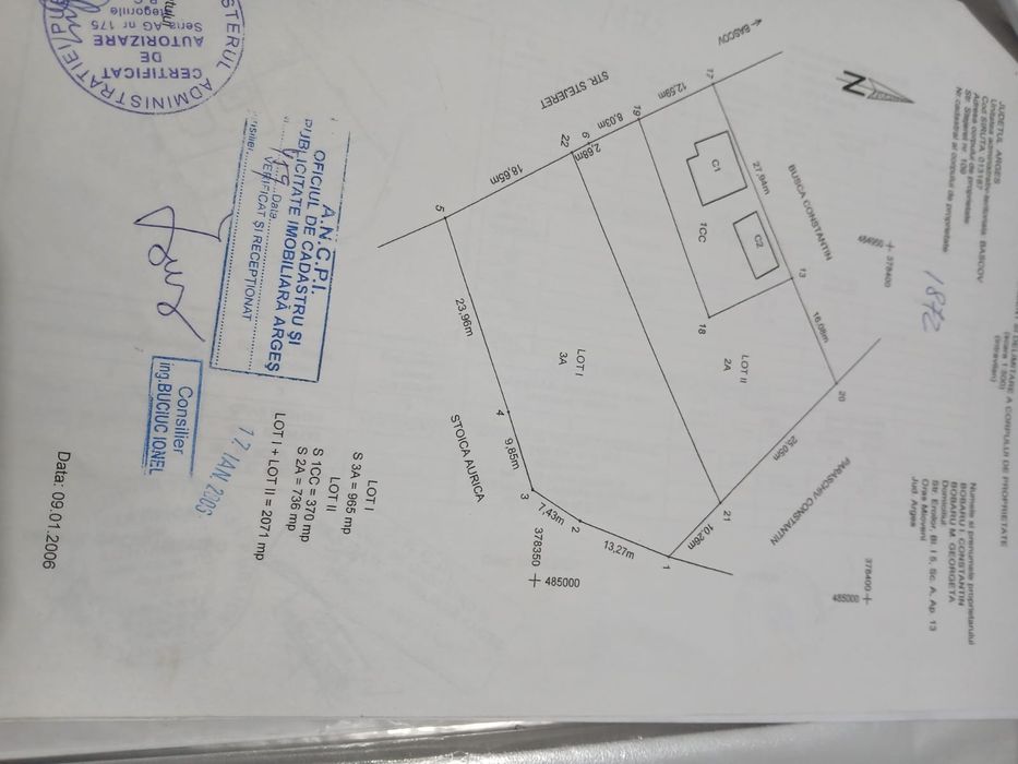 Vând 960mp teren Bascov Stejeret