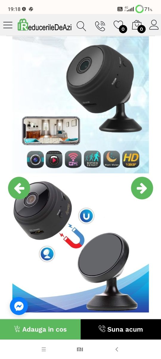 MiNi camera de supraveghere wireless wifi 1080p  HD.A9