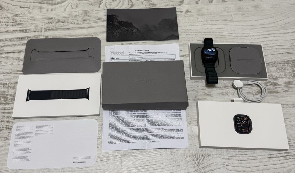 КАТО НОВ Apple Watch Ultra 2 Black LTE 24м. Yettel ПОДАРЪК