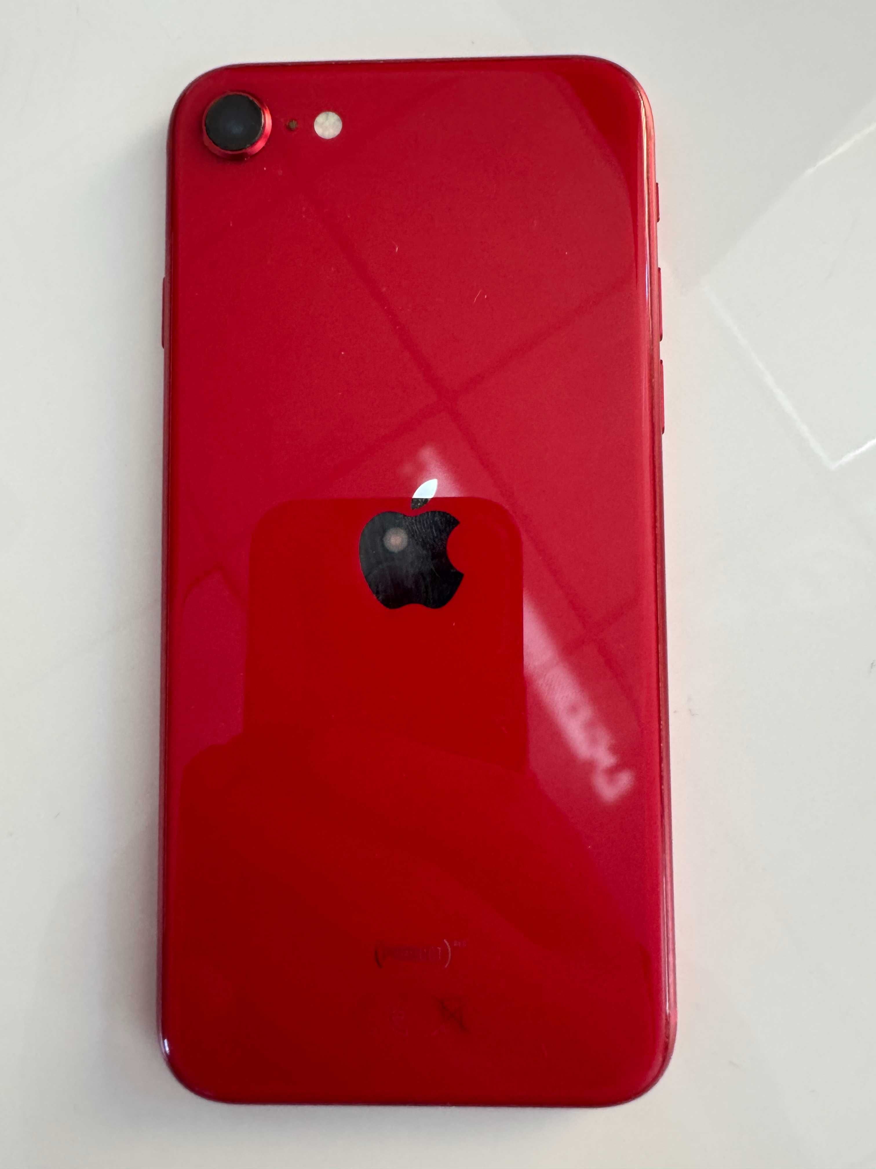 iPhone SE 2020 64GB Red, 100% батерия, отлично състояние