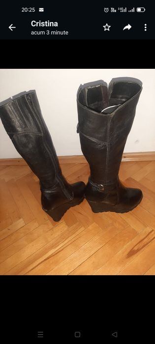 Cizme dama blana naturala