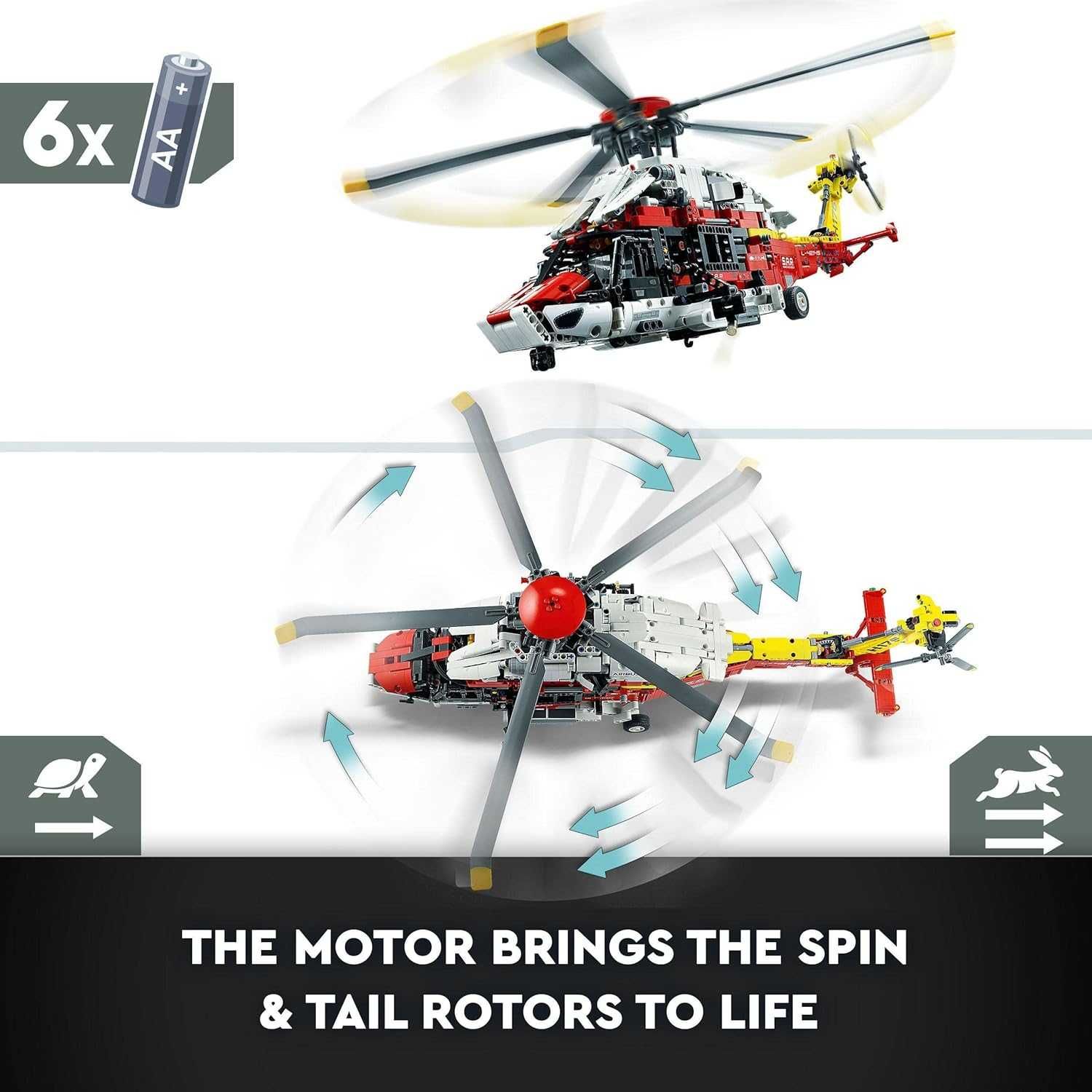 NOU TIP brand L Technic motorizat Elicopter salvare Airbus H175 42145