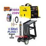 Aparat sudura MIG 175i + butelie argon CO2 + ceas + sarma + carucior