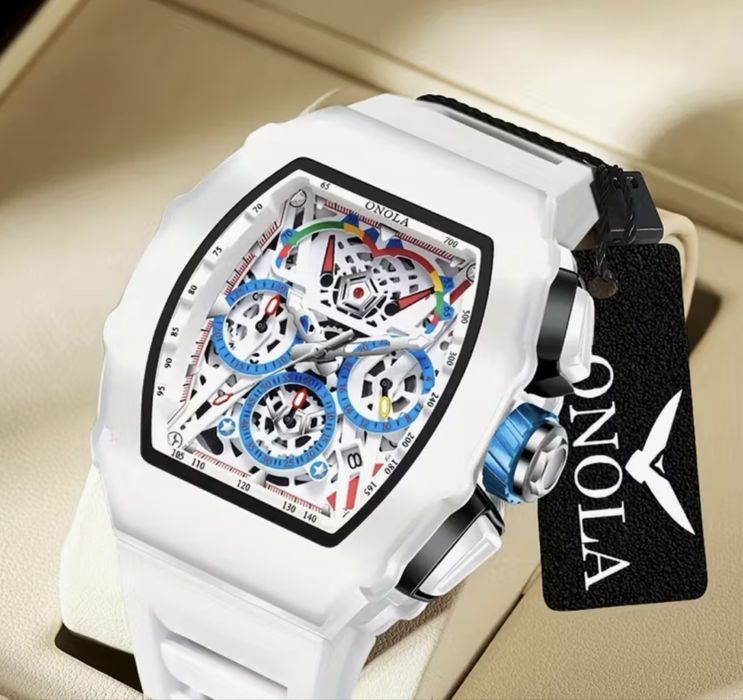 Мъжки часовник - бял