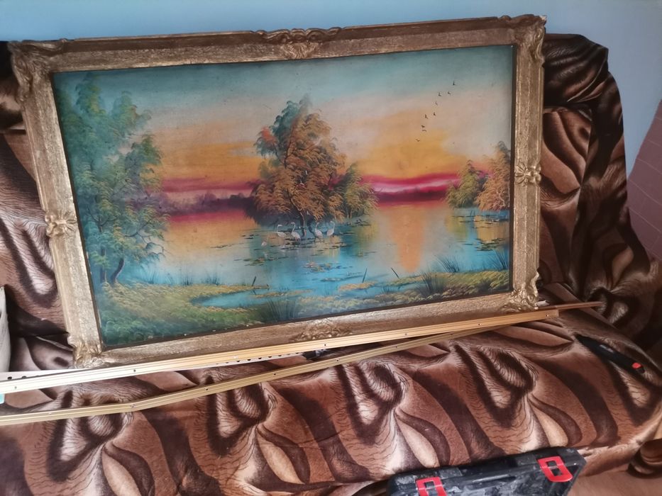 Tablouri mari pictate pe pânză