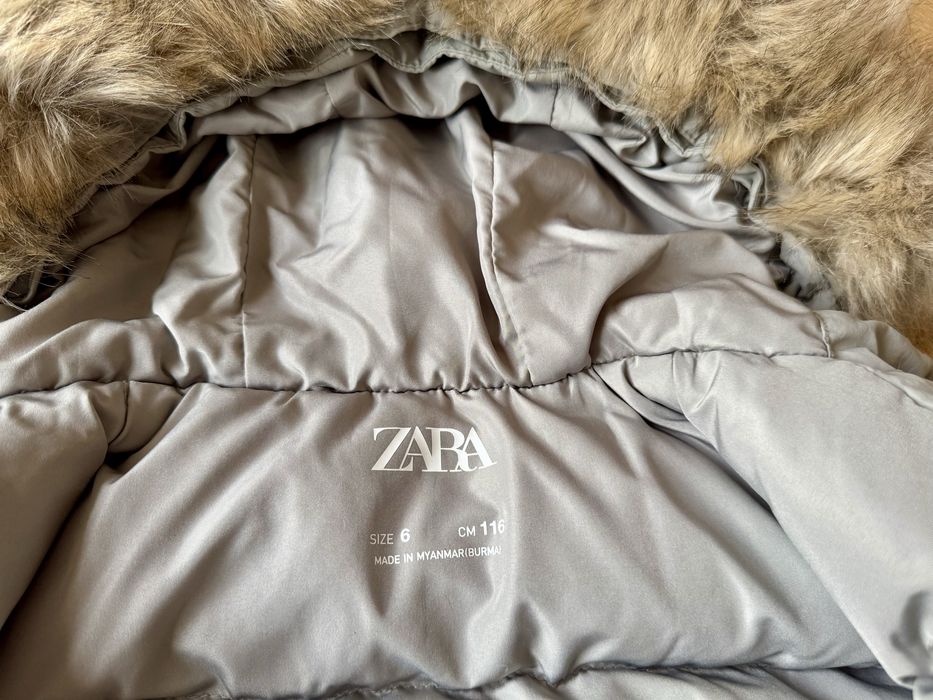 Детско зимно яке ZARA с пух и пера - 116см - 2бр