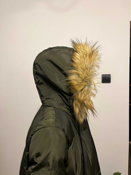 Geaca Iarna cu Gluga, Verde oliv, Marca Brave Soul, Marimea M