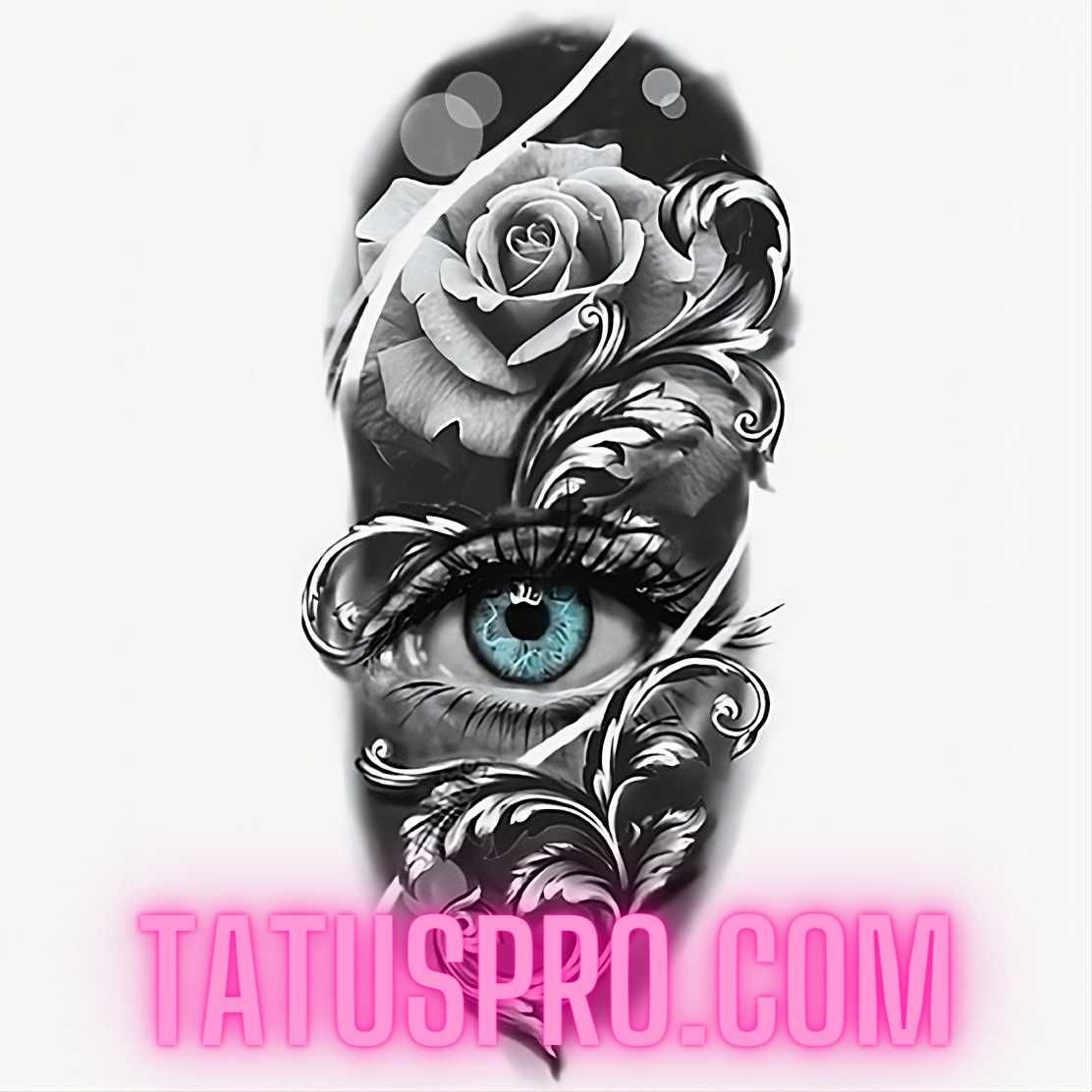 Временна татуировка ”Eye of the rose” | Бърза доставка | TatusPro.com