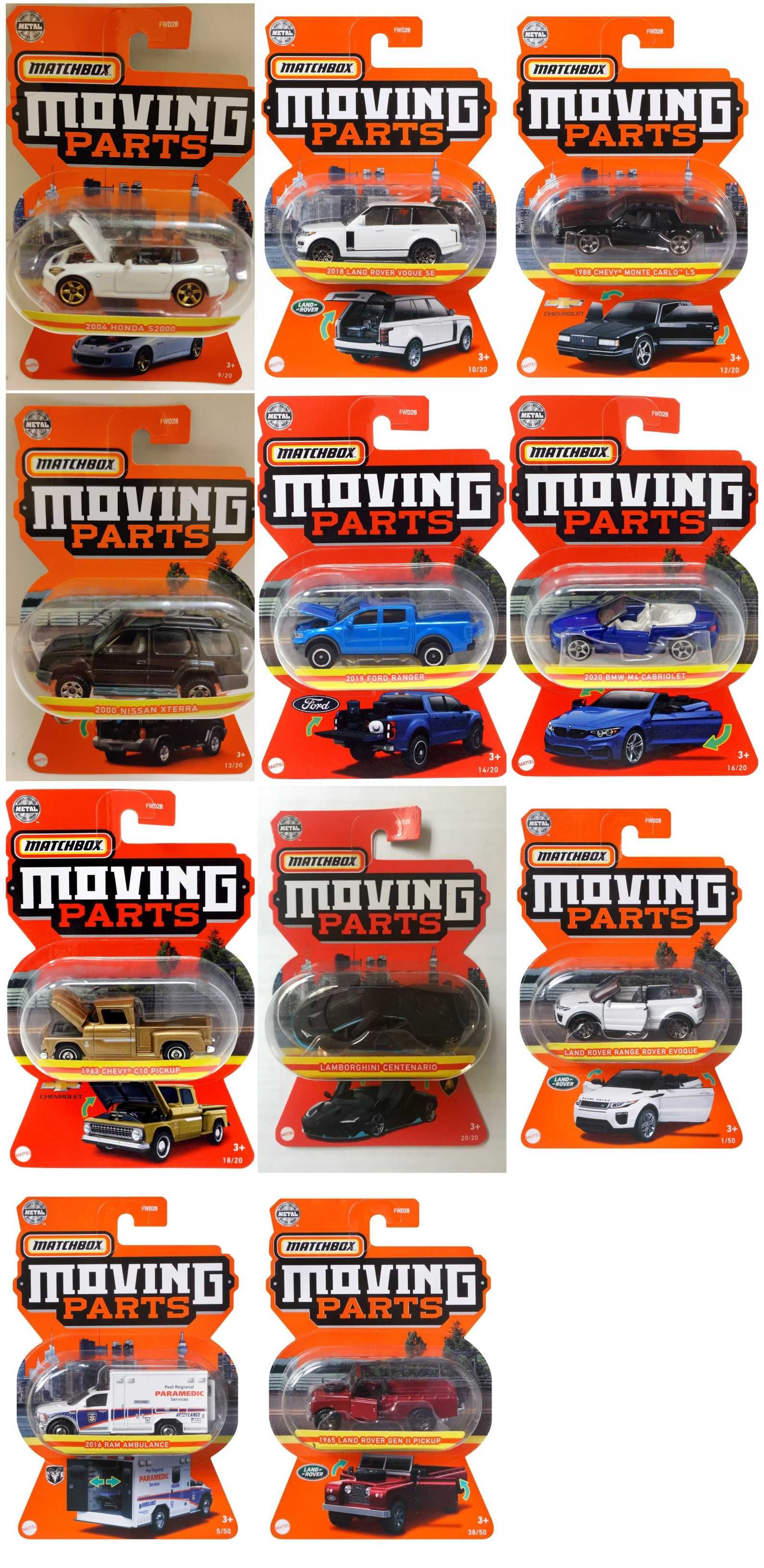 Метални колички Matchbox Collectors Moving Parts Convoys  Working Rigs