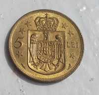 Moneda veche romaneasca 5 lei 1930 Paris cu luciu