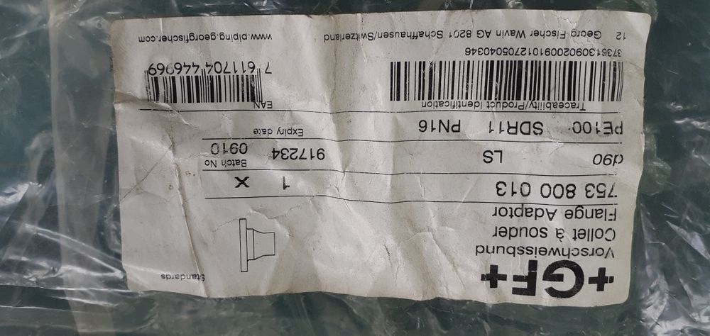 Vand ADAPTOR FLANSA D90 SDR11 PE100 +GF+ noua