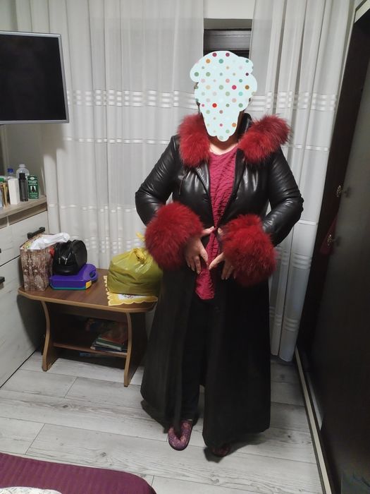 Geacă Premium Damă – Blană Naturală & Piele de Înaltă Calitate, Nouă-