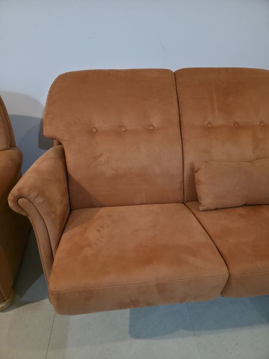 Canapea Luxury Calitate Moderna Cu Fotoliu si Ottoman Ca Noua