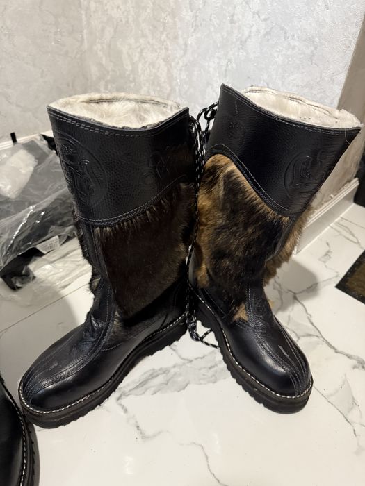 Унты Волка як бык баран верблюд сабака натуралная кожа и мех