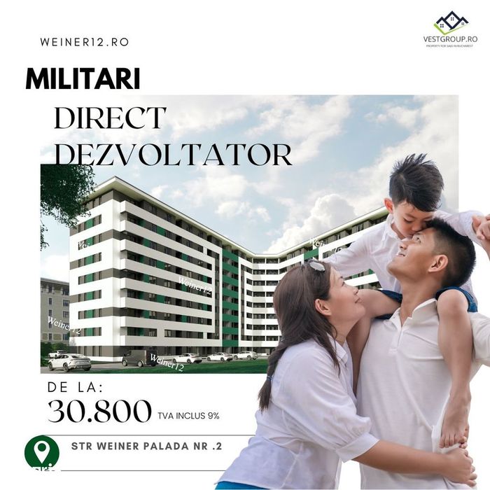 Garsoniera decomandata Militari Weiner Residence Vest Group