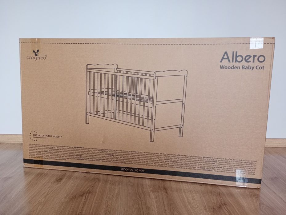 НОВО Бебешка кошара Cangoroo Albero/подарък НОВ матрак Lorelli