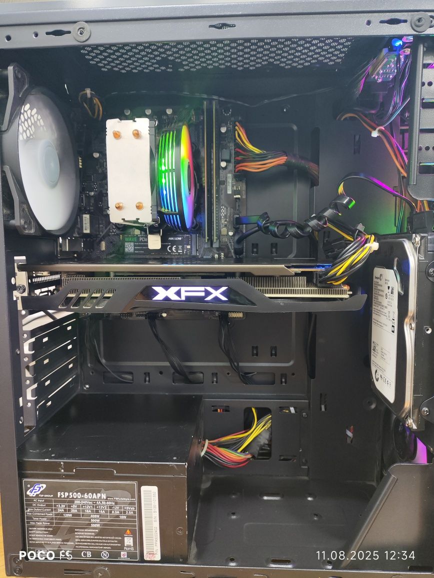 Отличный игровой компьютер (кейс) DDR4,16gb,SSD,HDD,Video8gb DDR5