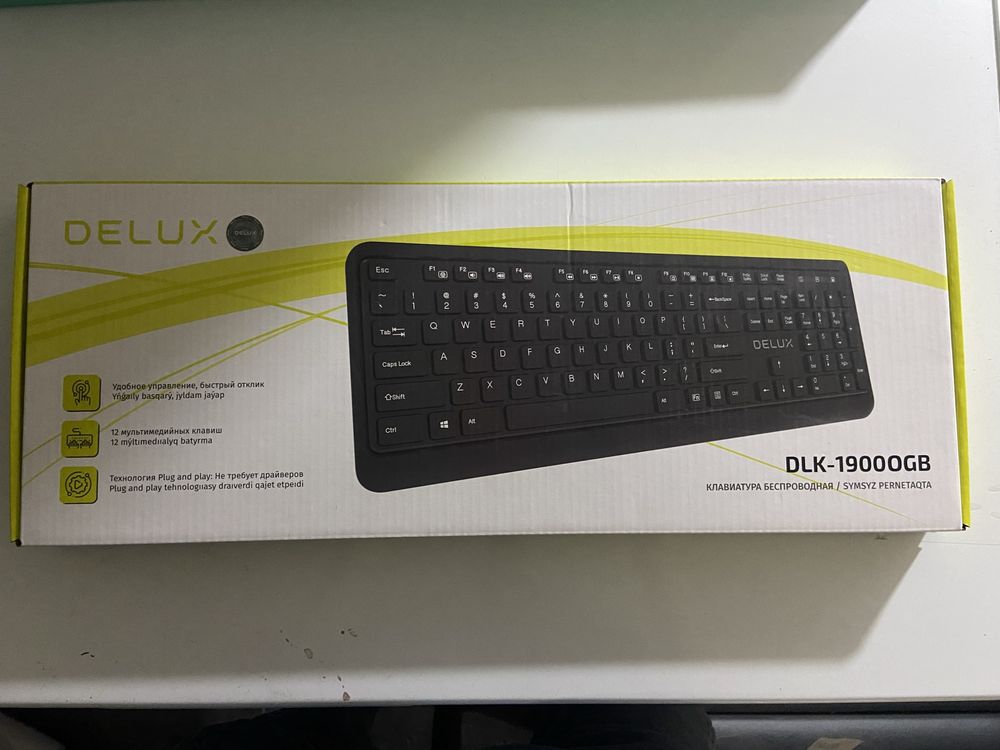 Клавиатура Delux DLK-1900OGB, Black, USB